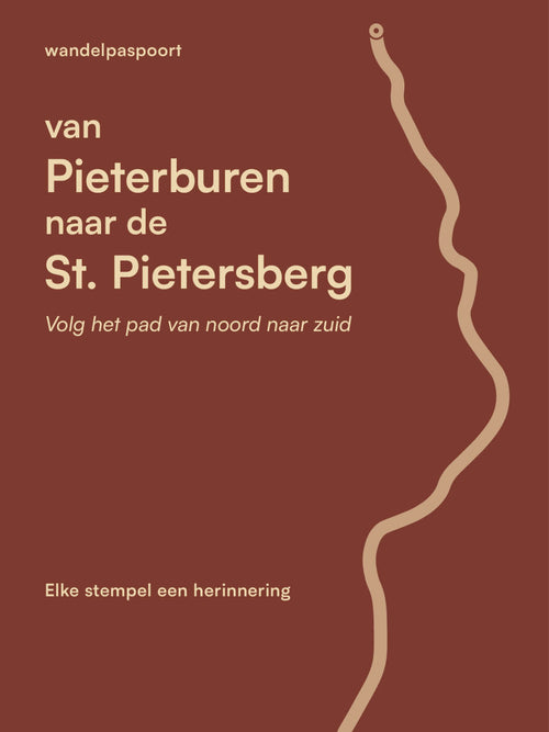 Voorkant van het wandelpaspoort voor de route van Pieterburen naar de Sint-Pietersberg (Pieterpad)