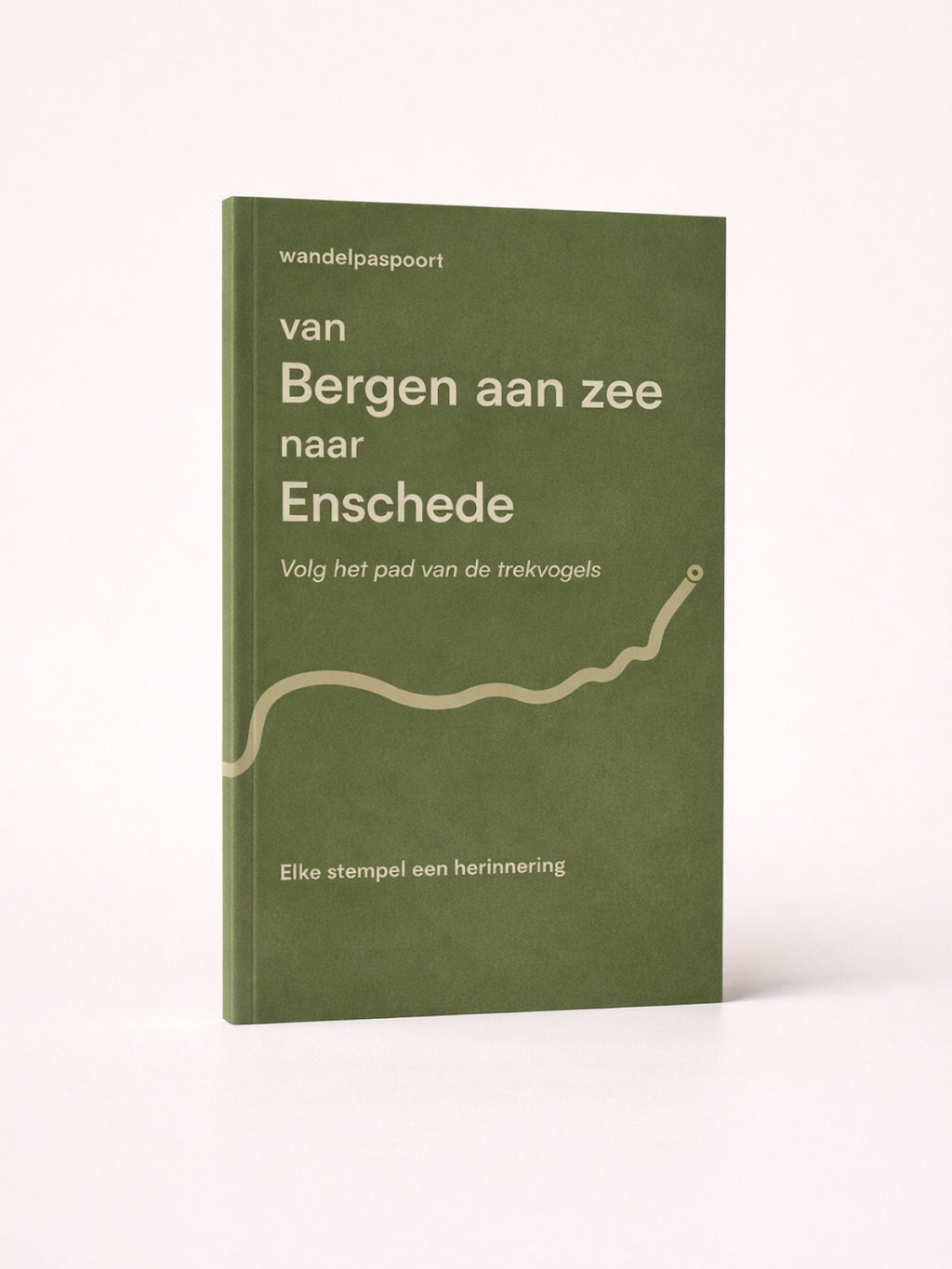 Wandelpaspoort voor de route van Bergen aan Zee naar Enschede (Trekvogelpad) met stempels onderweg